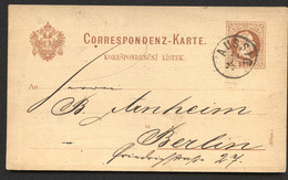 Postkarte P26a Aussig Ústí Nad Labem PRIVATER ZUDRUCK KOHLEN 1877 - Briefkaarten