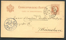 ÖSTERREICH Postkarte P27b Innsbruck - München 1883 Kat. 6,00 € - Postkarten