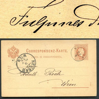 ÖSTERREICH Postkarte P27b Vu..mes - Wien 1879 Kat. 6,00 € - Cartes Postales