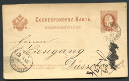 ÖSTERREICH Postkarte P35F Kreuzberg Krucemburk -Düsseldorf 1883 Kat. 18,00 € - Postkarten