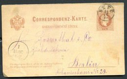 ÖSTERREICH Postkarte P35F Skuc Vojtěchov Raná - Berlin 1881 Kat. 18,00 € - Cartes Postales