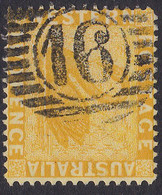 Western Australia 2d Yellow Swan Bar Number 16 Frank YORK Perf. 14 - Used Stamps