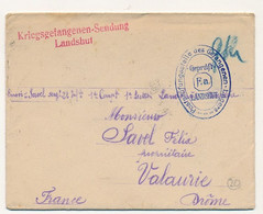 Lettre Prisonnier Français - Camp De Landshut - Octobre 1915 - Cachets De Censure - Guerra Del 1914-18