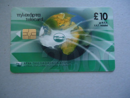 CYPRUS USED  CARDS  10 LIRES  TELEPHONES - Téléphones
