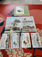 China Stamp MNH Jointed Issued Pandas Overprinted Temple - Ungebraucht