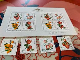 China Stamp 2014-15 Fruit Set + Sheetlet MNH - Neufs