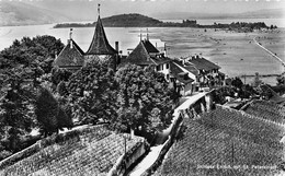 Schloss Erlach Mit St. Petersinsel / Château De Cerlier Et L'Ile De St. Pierre - Cerlier