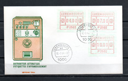 AC9-4 Luxembourg 1 FDC Avec Timbres De Distributeurs 4f, 7f Et 10f  A Saisir !!! - Vignette