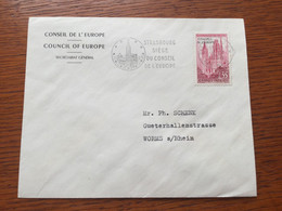 HE1720 Frankreich 1958 Brief Vom Europa-Rat In Strasbourg - Storia Postale