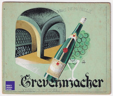 Projet Publicité Original Années 60/70 Presse Graphisme Vin De Moselle Grevenmacher Theo Hoffeld Vins étiquette C6-25 - Plaques En Carton