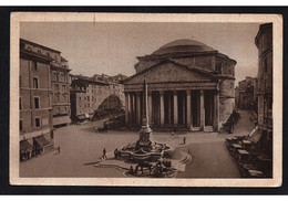(RECTO / VERSO) ROMA EN 1933 - IL PANTHEON - BEAU TIMBRE ET FLAMME- CPA - Pantheon