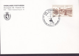 Sonderstempel 'Jul I Grønland' (Christmas In Greenland) SDR. STRØMFJORD 1982 Card Karte (Cz. Slania) Hans Egede Stamp - Briefe U. Dokumente