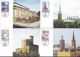Sweden Maximum FDC Cards No. 15-18 STOCKHOLMIA '86 Stamp Exhibition Complete Set (Cz. Slania) - Cartes-maximum (CM)