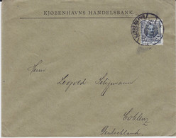 Dänemark Denmark Mi 55 Perfin Filo Firmenlochung AuslBf Kopenhagen 1911 - Cartas & Documentos