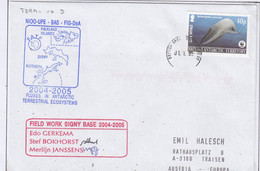 British  Antarctic Territory (BAT) 2005 Cover Field Work Signy Base 2 Signatures Ca Signy 01.1.05 (TAB197A) - Covers & Documents