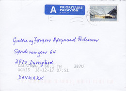 Norway A Prioritaire Par Avion Label POSTEN NORGE 2012 Cover Brief DYSSEGAARD Denmark REadressed Line Cancel !! - Covers & Documents