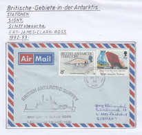 British  Antarctic Territory (BAT) 1992 Ship Visit RRS James Clark Ross  Ca Signy 10 DE 92 (TAB198) - Covers & Documents