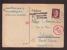 Carte Postale - STO - Obl Mülheim - Ruhr 07.06.1944 -> Solignac - Zensur / Censure Ae Grand ʘ De Passage - 2. Weltkrieg 1939-1945