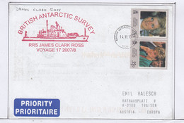 British  Antarctic Territory (BAT) 2007 Ship Visit RRS James Clark Ross Ca Signy 14.11.2007 (TAB200A) - Covers & Documents