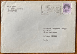 NEDERLAND 1990,COVER TO INDIA,PRINCES BEATRIX BONDS  SPECIAL SLOGAN, SITTARD CITY CANCELLATION . - Lettres & Documents