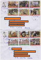 Pakistan 4 Air Mail Covers To China—2018 Kashmir Martyrs' Day - Atrocities In Indian Occupied Kashmir Complete Stamps - Pakistan