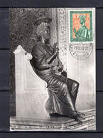 ✅ 1962 " STATUE DE SAINT PIERRE " Sur Carte Maximum Du VATICAN. N° YT 369. Parfait état. CM - Maximumkarten (MC)