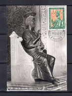 ✅ 1962 " STATUE DE SAINT PIERRE " Sur Carte Maximum Du VATICAN. N° YT 369. Parfait état. CM - Maximum Cards