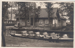 B1040) LEHDE I. Spreewald - ALTE KATE - Mit Haus BOOT Sitzpolster SEHR ALT ! - Lübbenau