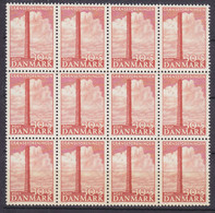 Denmark 1953 Mi. 340, 30 Øre + 5 Øre Schleswiger Grenzverein 12-Block, MNH** - Feuilles Complètes Et Multiples