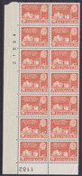 Denmark 1954 Mi. 351, 30 Øre Telegraphie 14-Block Corner Number '1182', MNH** - Feuilles Complètes Et Multiples