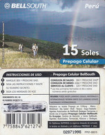 PERU - La Gran Ruta Inca/Piura, BellSouth Prepaid Card S/.15, CN At Right, Exp.date 12/02, Used - Paysages