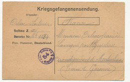 Carte Prisonnier Français - Camp De Soltau Z (Hannover) - 25/1/1917 - Censure 54 - Guerre De 1914-18