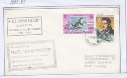 British  Antarctic Territory (BAT) 1981 Cover Ship Visit RRS John Biscoe Ca Signy 9 FEB 1981 (TAB206B) - Covers & Documents