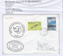 British Antarctic Territory (BAT) 1989 Cover Ship Visit RRS John Biscoe Ca Signy 27 DE 89 (TAB207A) - Covers & Documents