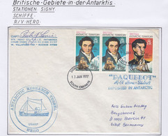 British  Antarctic Territory (BAT) 1977 Ship Visit R/V Hero Si Captain Ca Signy 13 JAN 1977(TAB211) - Covers & Documents