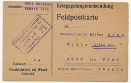 Carte Prisonnier Français - Camp De Friedrichsfeld Bei Wesel (Rheinland) - 5/6/1917 - Censure 71 - Oorlog 1914-18