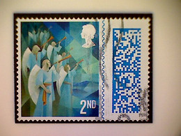 Great Britain, Scott #4176, Used(o), 2021, Cubist Christmas: Angels, 2nd-Matrix - Non Classés