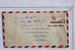 AU1 VIETNAM  BELLE LETTRE RARE 1952  HANOI  A ST SAUVEUR REDISTRIBUEE +5$+AEROPHOLATELIE+++ A VOIR + +AFFRANC. PLAISANT - Vietnam