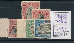 BELGIAN CONGO 1922 ISSUE COB 95/99 + 98a MNH - 1894-1923 Mols: Mint/hinged