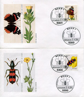 Germany Deutschland FDC Mi# 1202-5 - Fauna, Insects - FDC: Brieven
