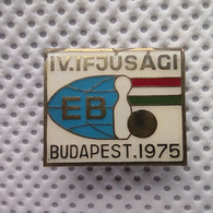 Bowling - WORLD CUP, EB BUDAPEST / HUNGARY 1975, Participant Pin, Badge (30×25 Mm) - Bowling