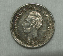 Silber/Silver Ecuador De Sucre, 1899 Lima JF, 1/2 Decimo De Sucre Funz/AU - Equateur