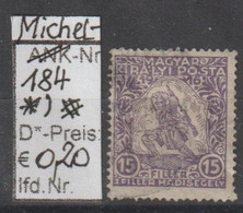 1916 - UNGARN - SM "Kriegshilfe III"  15 F Violett - * Ungebraucht - S.Scan  (hu 184*  Magyar) - Unused Stamps