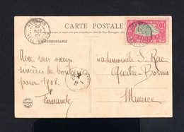 S4992-REUNION-OLD POSTCARD HELL BOURG To QUATRE BORNES (mauritius Islands) 1907.FRENCH Colonies.CARTE POSTALE - Brieven En Documenten