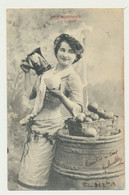 Carte Fantaisie Femmes - Les Boissons N° 3 - Le Cidre - Phototypie BERGERET - Bergeret