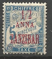 ZANZIBAR TAXE N° 1 OBL - Oblitérés