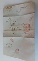 1838 INCOMING MAIL Facture LONDON-PARIS+Cache ROUGE+Taxe 10+24-LL13 - ...-1840 Préphilatélie