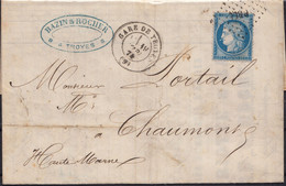 Frankreich Klassik-Alter Brief -Ceres 1871-4 - 1870 Siège De Paris