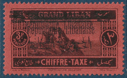 Grand LIBAN Taxe N°24** NON Signalé ...surcharge Française & Arabe Doubles TTB Signé R.CALVES - Timbres-taxe