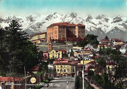 3100"RIVOLI (TORINO) -PANORAMA E CASTELLO "LE ALPI" CONCESSIONARIO LAMBRETTA ANIMATA 1962  MIS(14.50X20.50) - Rivoli